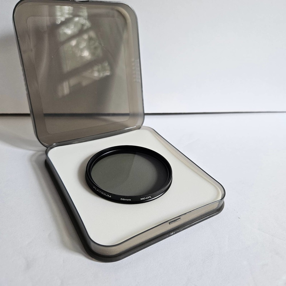 Platinum 58mm Circular Polarizer Lens Filer‎ With Case